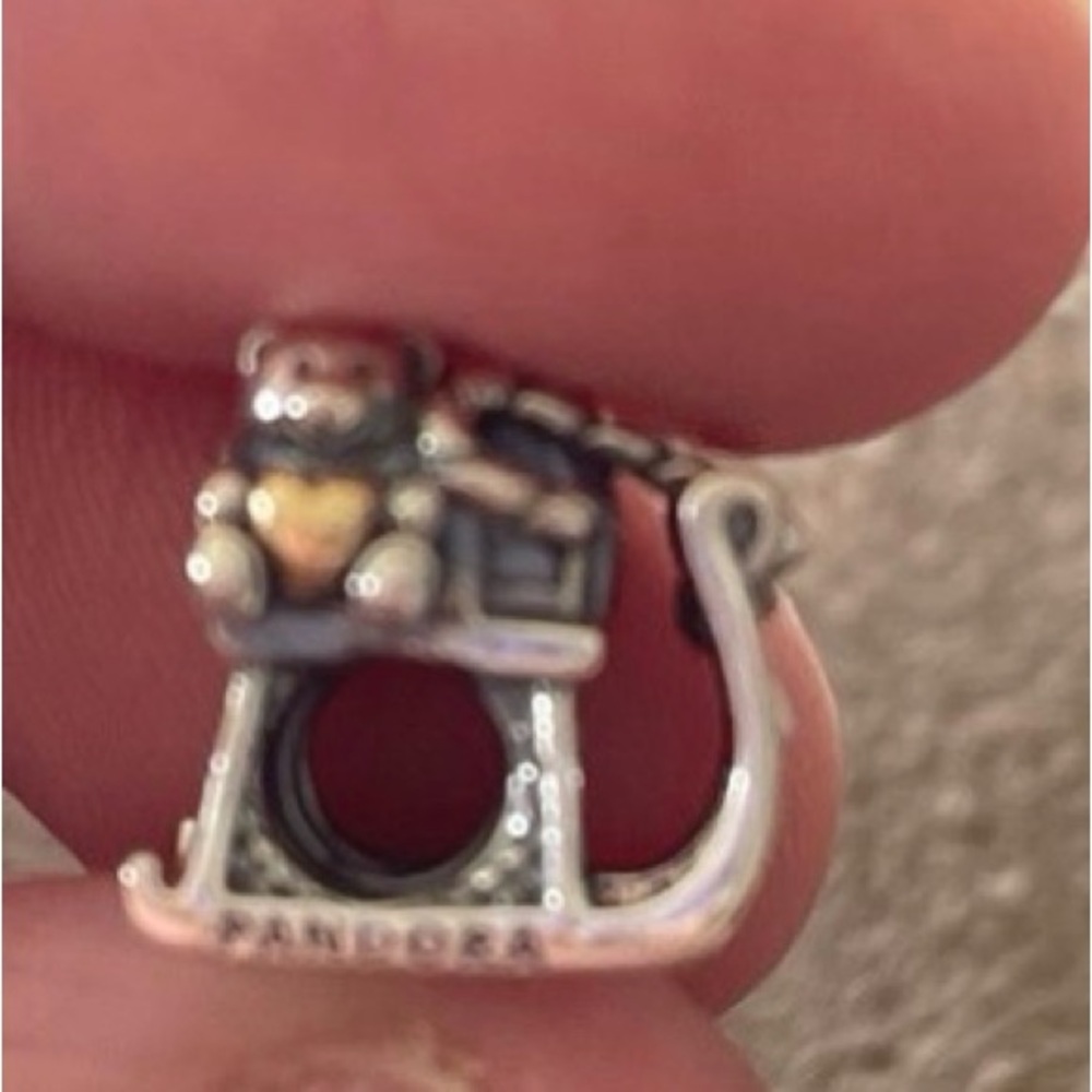 Pandora Silver and Gold sleigh charm